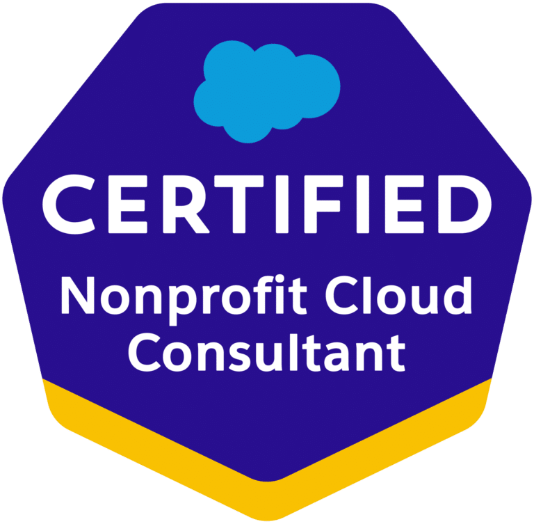 Salesforce Certified Nonprofit Cloud Consultant Certficate Badge